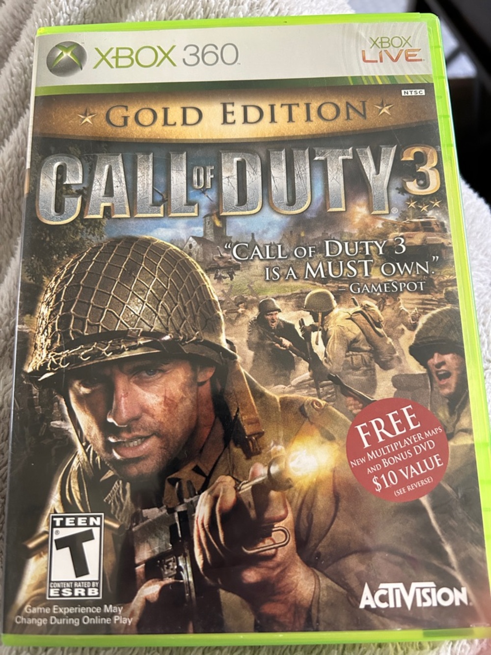 Call of Duty 3 Gold Edition (Xbox 360) - Activision - Green Case